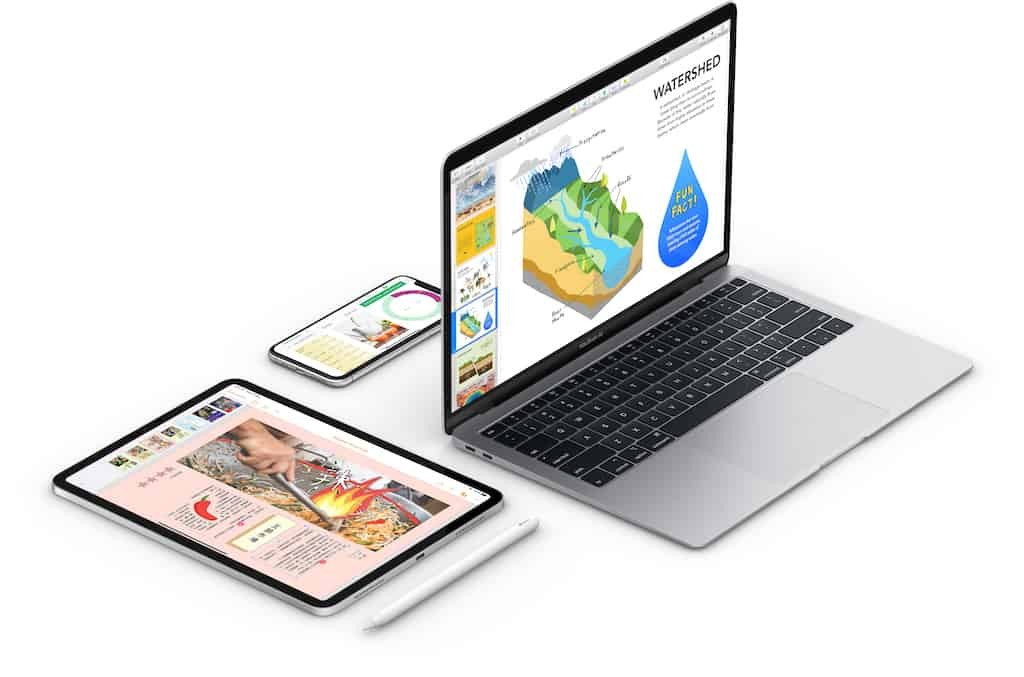 Pages、Numbers 和 Keynote 擁有各式樣板和齊備的設計工具,方便用家製作文件、試算表和簡報。