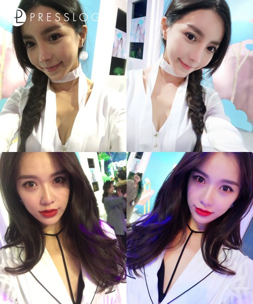 PressLogic 其他電話(左)與美圖V6(右)自拍對比