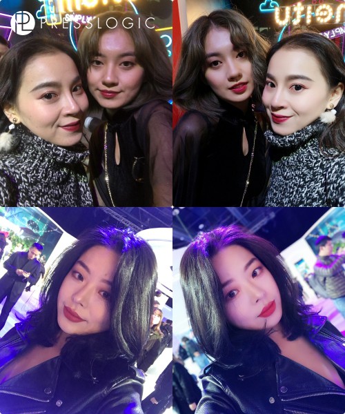 PressLogic 其他電話(左)與美圖V6(右)自拍對比