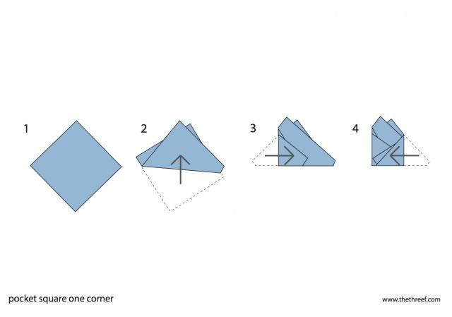  pocket square one corner