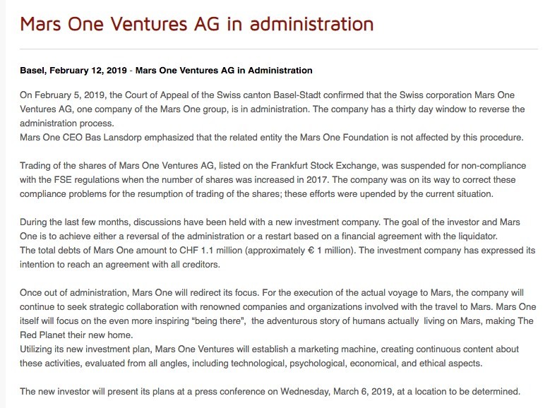 Mars One