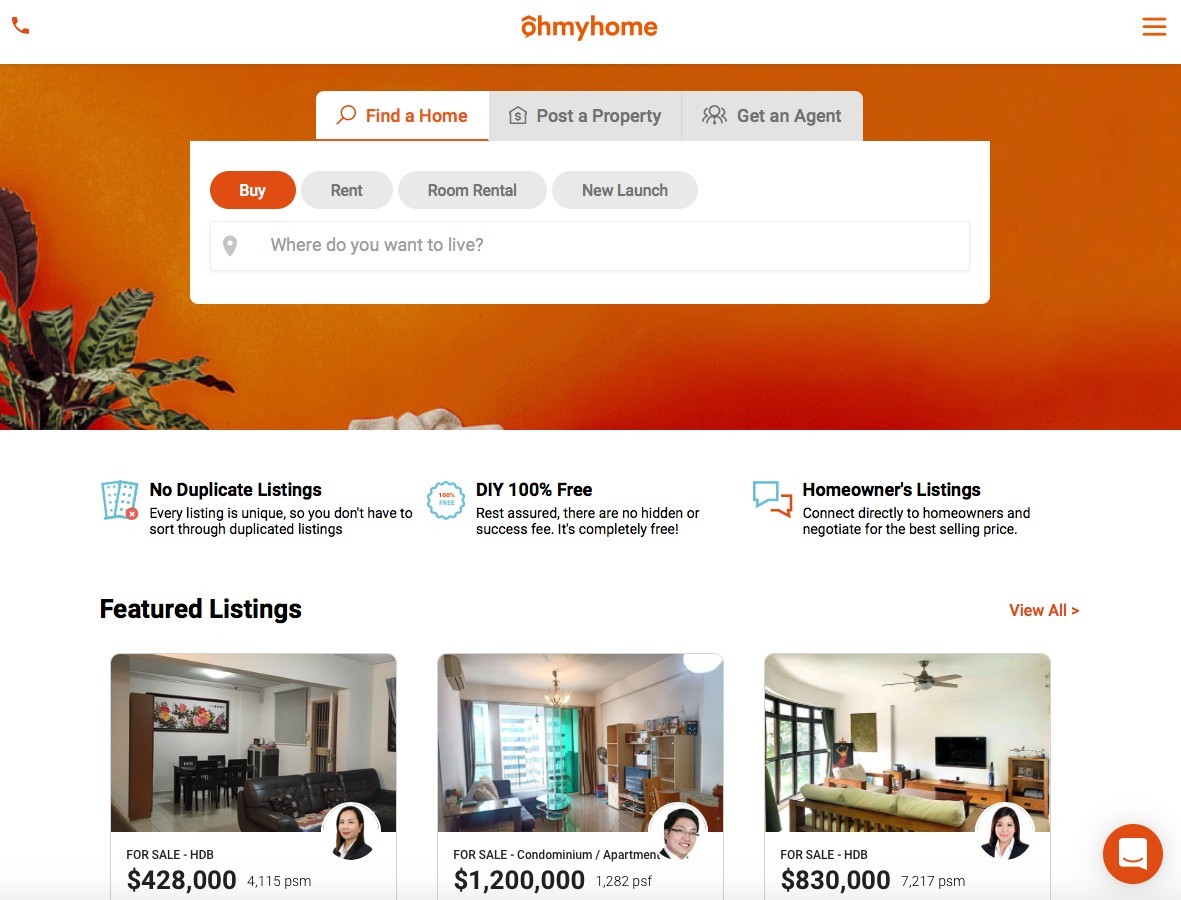 Ohmyhome官網截圖