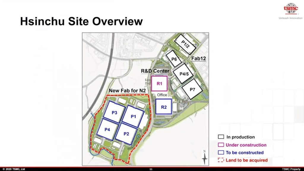 台積電昨日公佈的下一代高階製程2納米將落腳於新竹寶山，緊鄰其研發中心，佔地90多公頃，