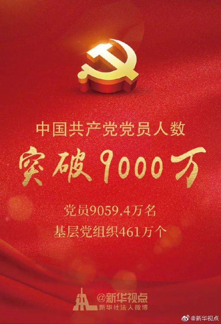 中共黨員數目超過9000萬人，早前美國簽證政策影響巨大。