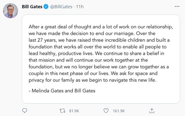 Twitter@Bill Gates
