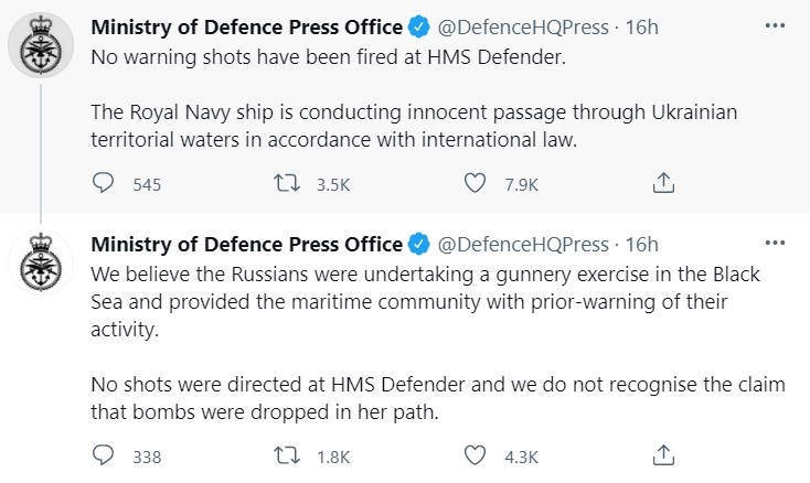 Twitter@Ministry  of Defence Press Office