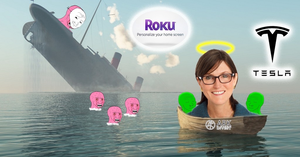 ARKK重磅持倉股Tesla及Roku大反彈,令Cathie Wood脫險。