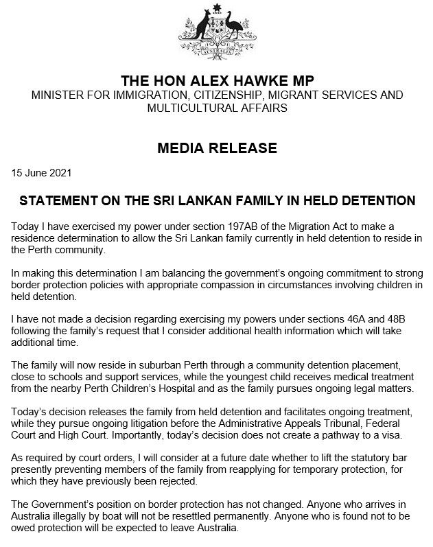 Twitter@Alex Hawke MP