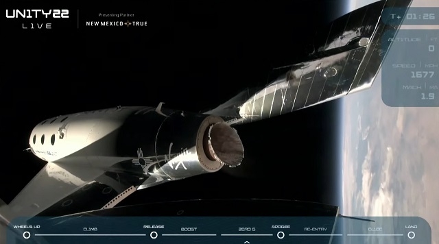 團結號(VSS Unity)飛至太空邊緣