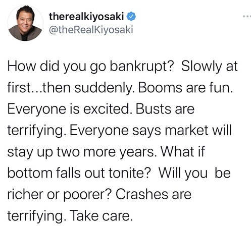 羅伯特‧清崎(Robert Kiyosaki)最新Twitter帖文