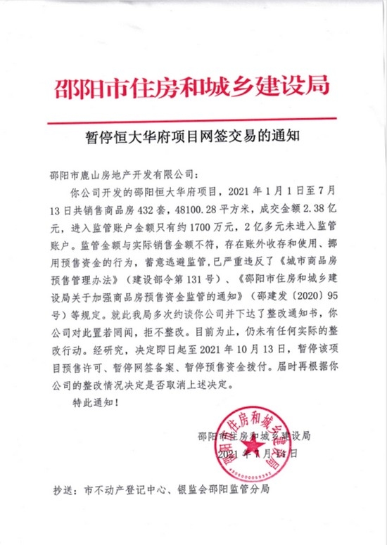 湖南省邵陽市住建局最新發出通知