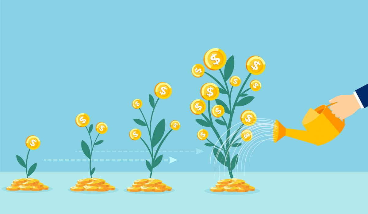 複利是致富關鍵，若年青時月儲二千做投資，三十年後多變百萬富翁。