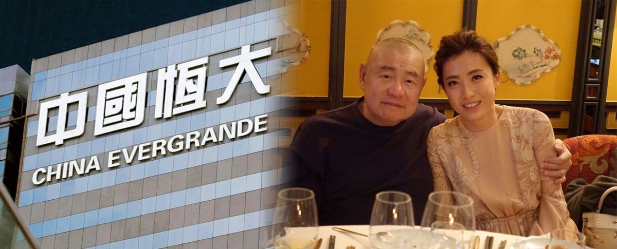 香港億萬富豪劉鑾雄（左）的妻子陳凱韻（甘比），在恒大風暴中因曾投資恒大汽車而蒙受損失。