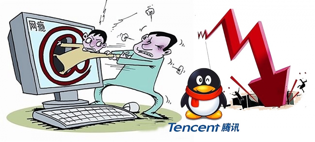 監管風險令騰訊近月股價大跌，小股民不知如何是好。