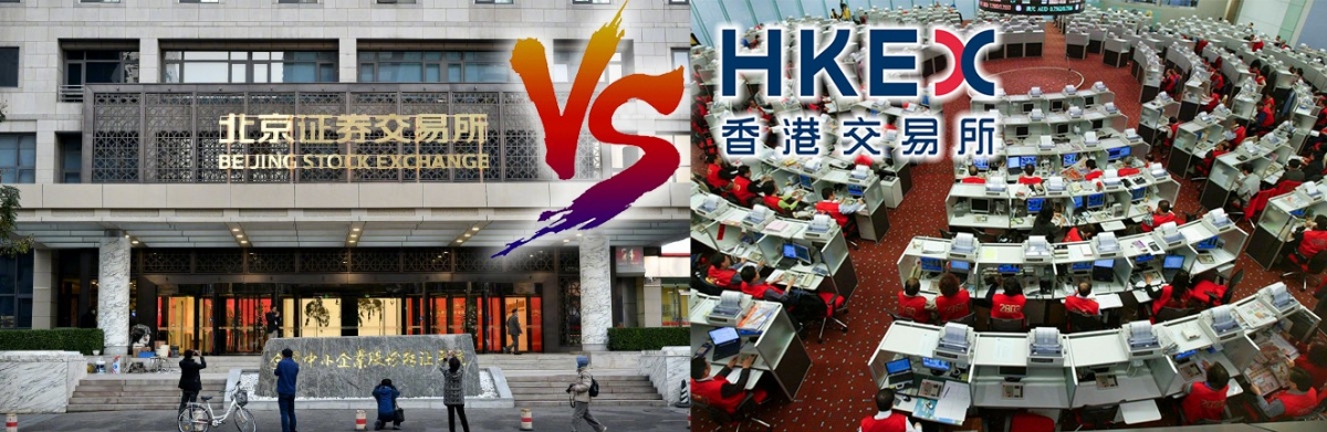 北交所開市,港交所股價不振。