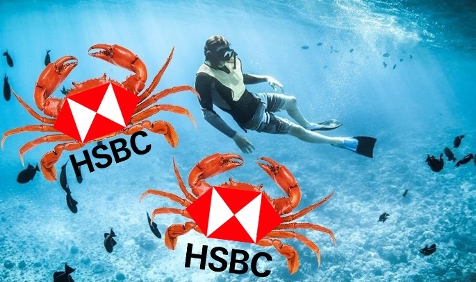 不少股民都持有大量滙豐蟹貨,感進退兩難。
