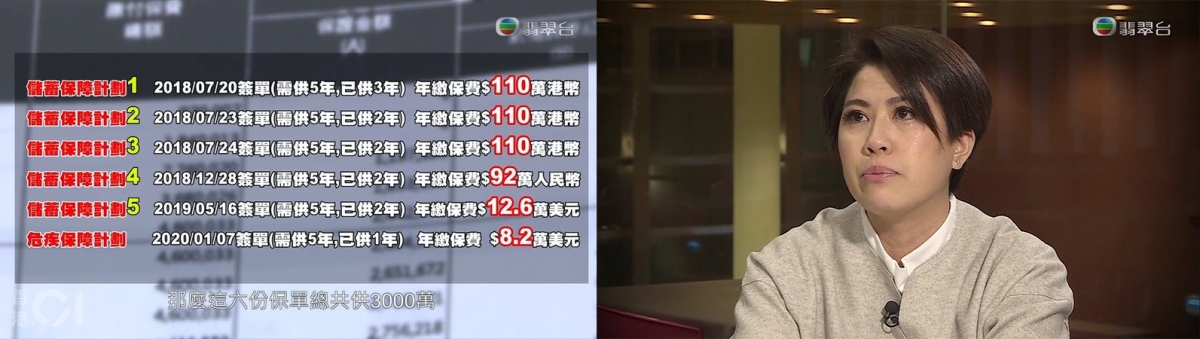 陳彥行(圖)的母親累計投保了6張共值3000萬元保單,但根本無力供完。