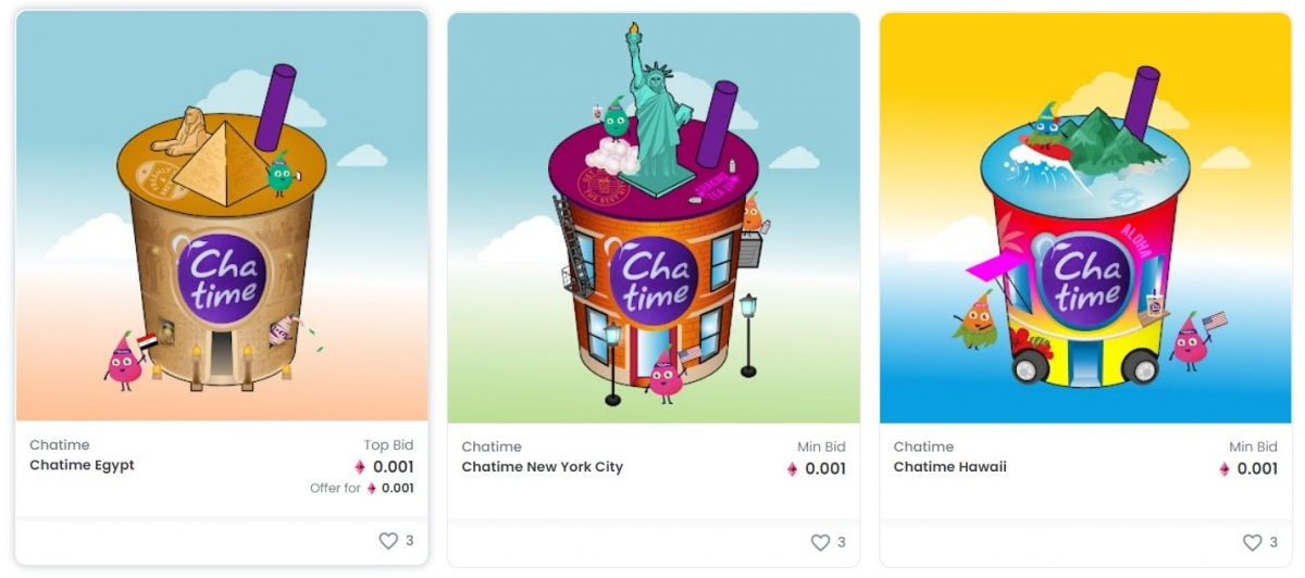 除了推出3款限量NFT，日出茶太亦在元宇宙世界裏首次開放虛擬商店。