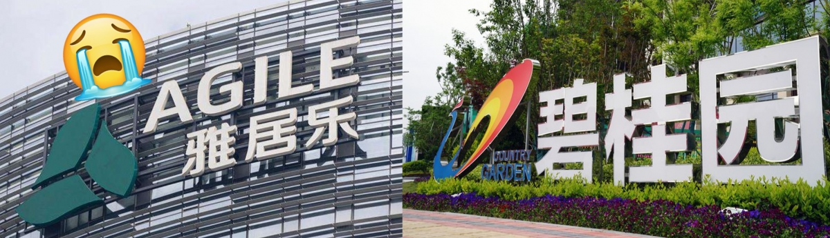 雅居樂及碧桂園股價大跌,散戶措手不及。