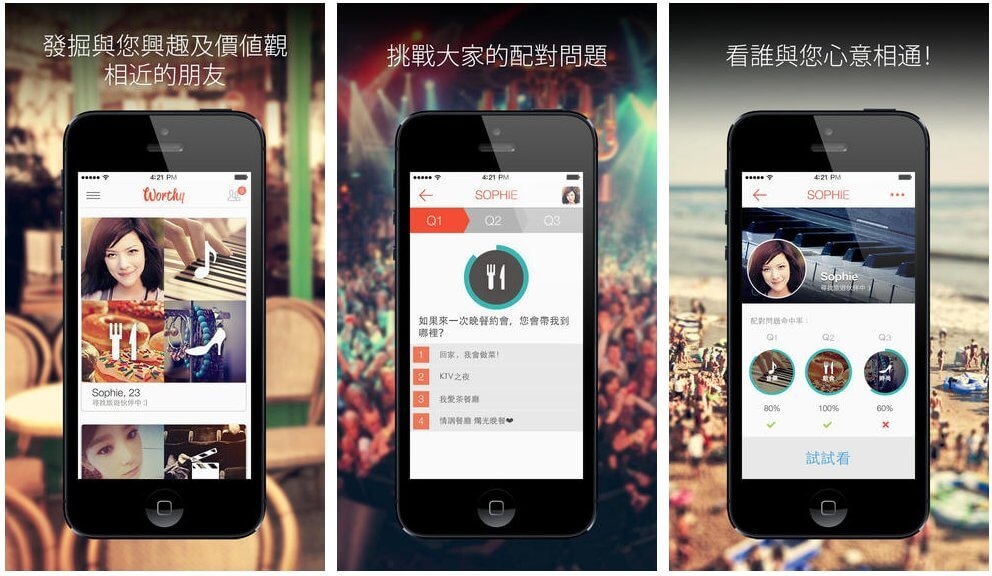 Innopage於2013年推出自家研發的手機交友程式Worthy「匹配」,特色是徵友時可自設3個問題。