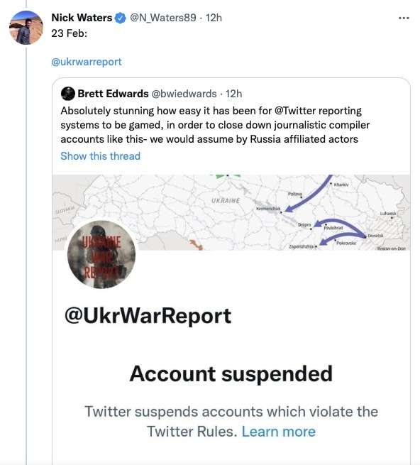 有Twitter用戶分享截圖指帳戶因違反 Twitter 規則而被鎖定,但並未具體說明具體違反規則的行為。