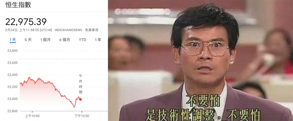恒指大跌800點，散戶措手不及。