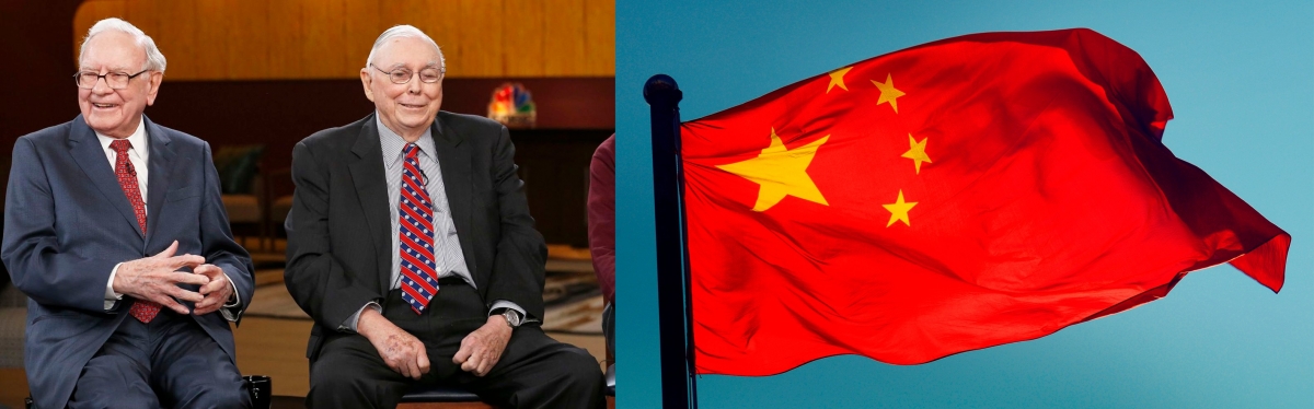 巴菲特對中國股票似有戒心,他好拍擋芒格(中)的基金則看好中國及買入大量阿里巴巴。