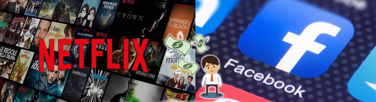 Facebook及Netflix今年跌幅分別超過4成及6成。