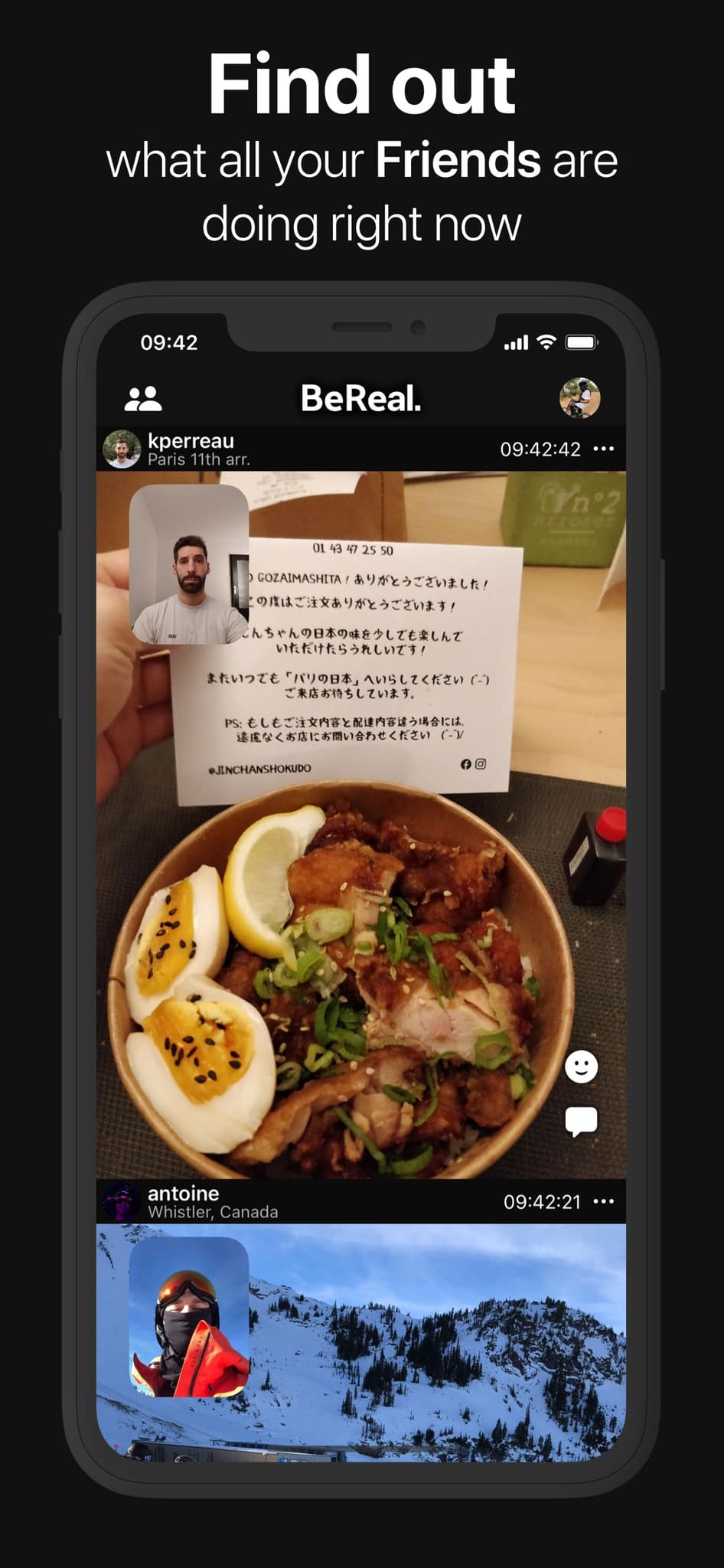 與一般社交媒體不同的是，BeReal每日會隨機向用戶發送「Time to BeReal」的通知，並限制用戶在短短兩分鐘内分別用手機的前、後置攝像頭拍攝當下的情況。