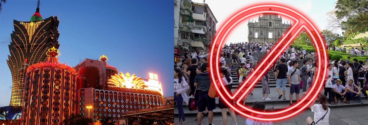 內地為防疫情,令訪澳人數大減,澳門旅遊點及賭場盛況不再。
