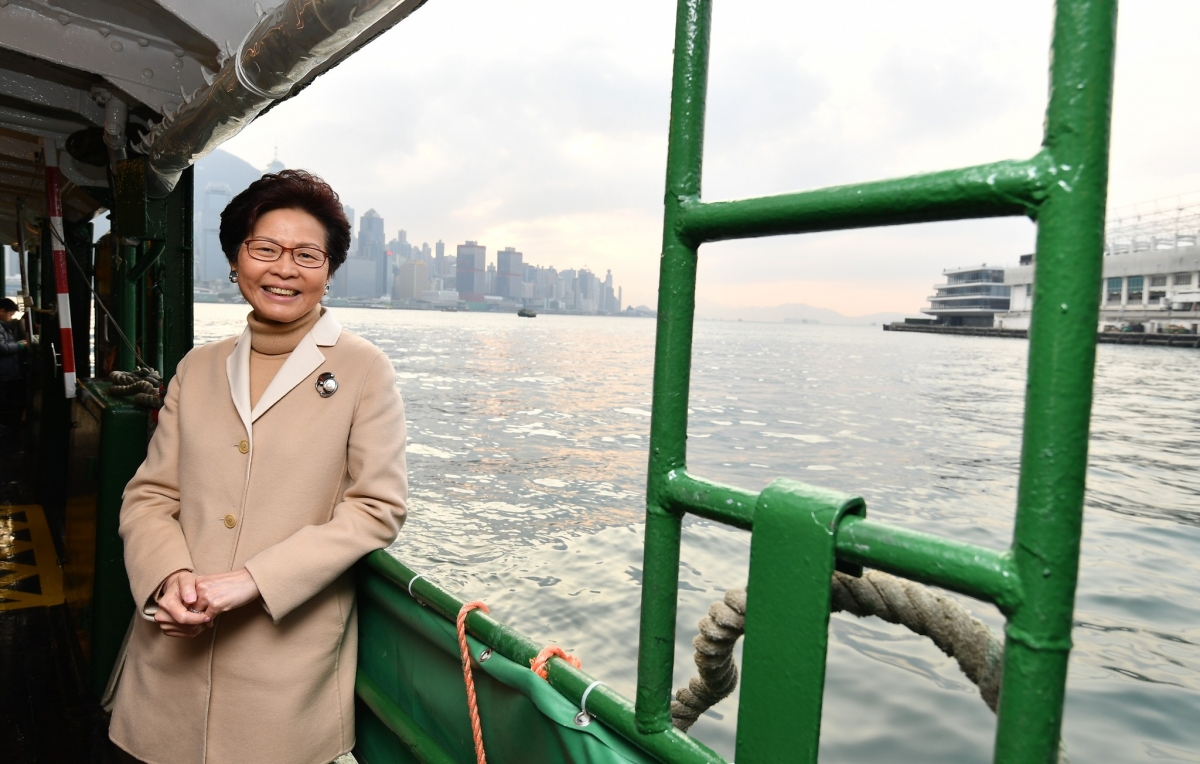 林鄭表示不會因美國實施制裁而示弱或感到後悔。