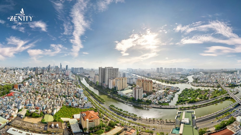 由CapitaLand開發的ZENITY 全新高級住宅項目,位處樓價持續上漲的胡志明市第一郡中心地帶,是區內供應稀缺的豪華公寓盤,望河畔景觀遠眺城巿天際線全景,未來將成標誌性地標。(圖片由Ashton Hawks提供)