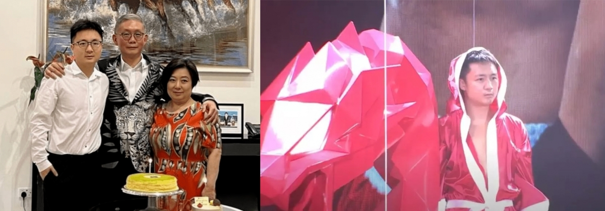 電競名人鍾培生(左一)的父母鍾仁偉及胡雪儀,是華廈置業的大股東。