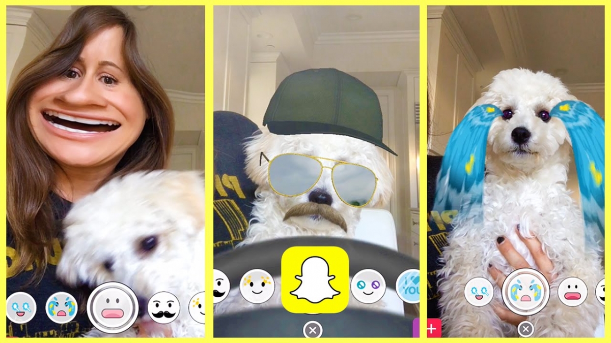 網頁版Snap的視頻通話服務裡,加入如狗耳朵及雀斑等標誌性濾鏡,增添趣味。