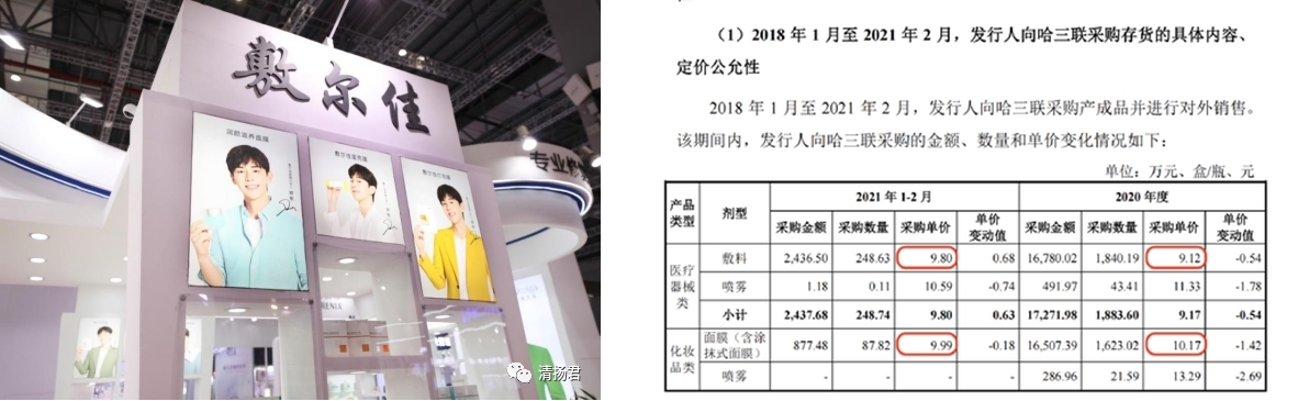 敷爾佳被指以僅10元一盒的成本購入面膜後高價出售賺取巨利。