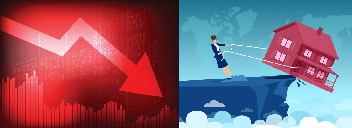 加息潮令香港樓價及成交量均顯著下跌。