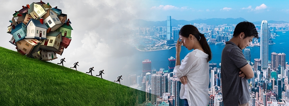 樓價大跌。中產夫婦猶豫收租樓及自住樓應否出售免蝕入肉。