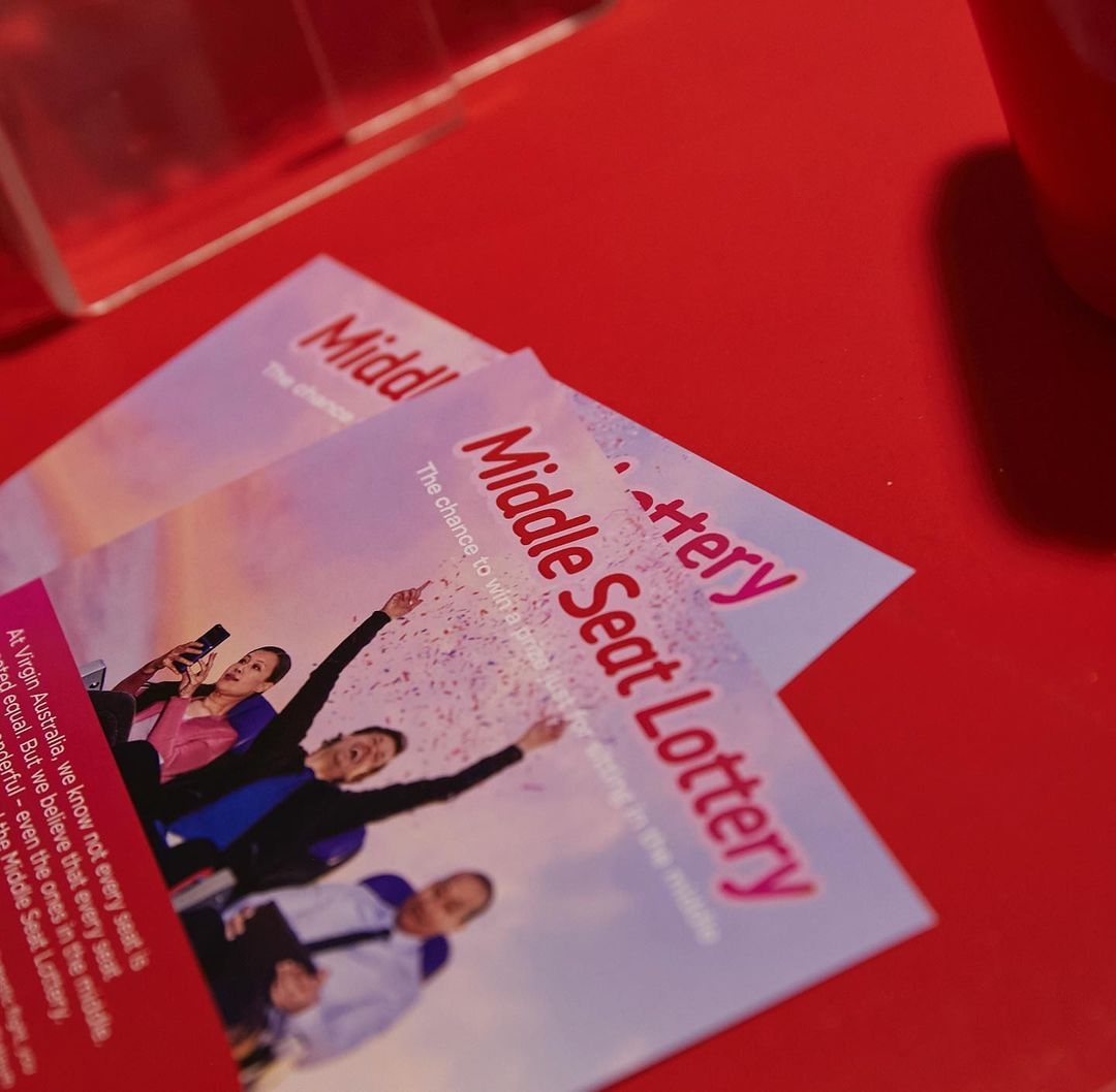 維珍澳洲航空於本月24日舉辦的特殊抽獎活動接下來有可能讓原本「不受待見」的中間座位變成搶手貨。