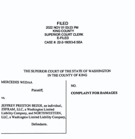 貝索斯早前被一名前管家Mercedes Wedaa控訴,其在貝佐斯家中任職期間遭到不合理對待