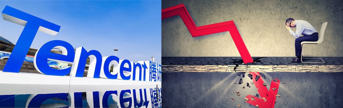 騰訊股價較歷史高位跌逾6成。