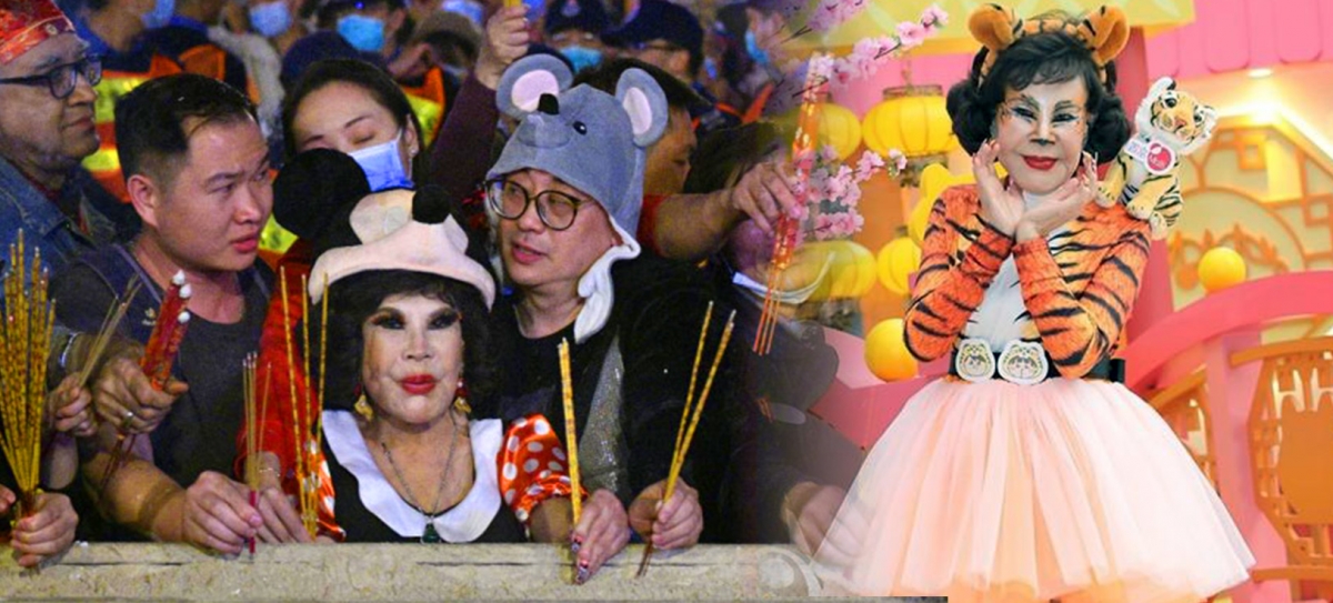 年三十晚上的「頭炷香」活動恢復開放予公眾入場,惟今年已無法看到「夏蕙姨」的蹤影。