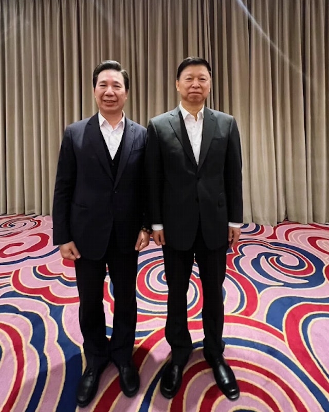 金門縣長陳福海28日率團赴廈門拜會大陸國台辦主任宋濤