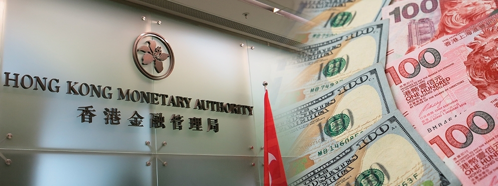 金管局再接港元沽盤超過40億元。