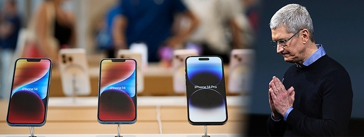 蘋果CEO庫克指高階iPhone「生產唔切」,致銷量顯著下跌。