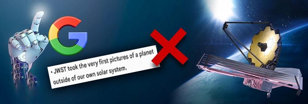 Google AI聊天機械人弄錯了太陽系外行星首批照片究竟是由哪望遠鏡拍攝得到,引起軒然大波。