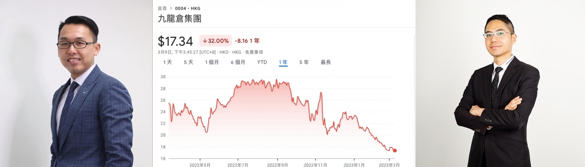 股評人溫傑（左）及分析師聶振邦（右）同認為，不宜因為博私有化而心急買入九龍倉。