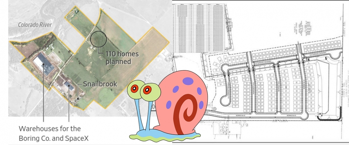 Snailbrook 蝸牛溪小鎮的圖則及地理位置示意圖。