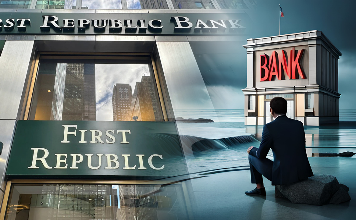 第一共和銀行陷破產危機，股價大跌近5成。