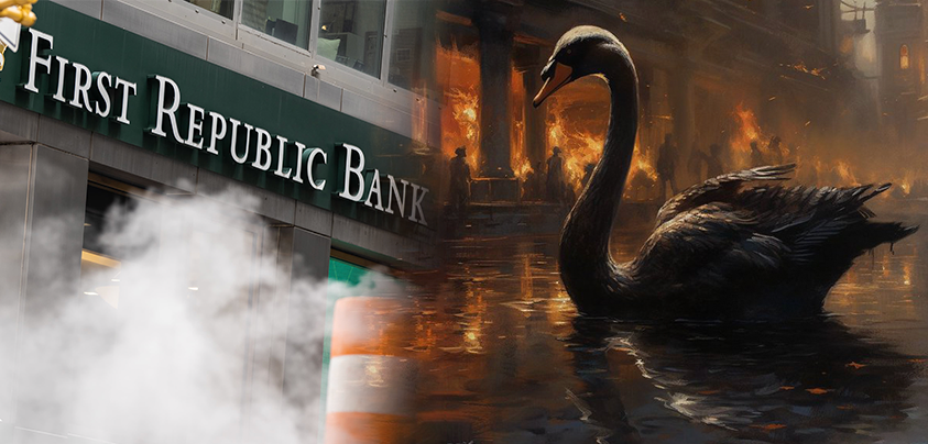 Twitter上流傳以AI創作的銀行業黑天鵝危機圖片。