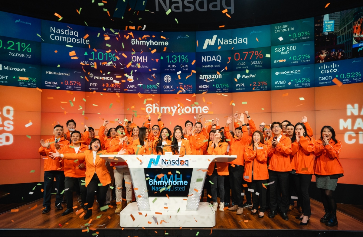 Race與Rhonda帶領數十位公司員工,到紐約納斯達克(NASDAQ)證券交易所見證公司上巿一刻。